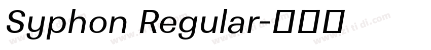 Syphon Regular字体转换